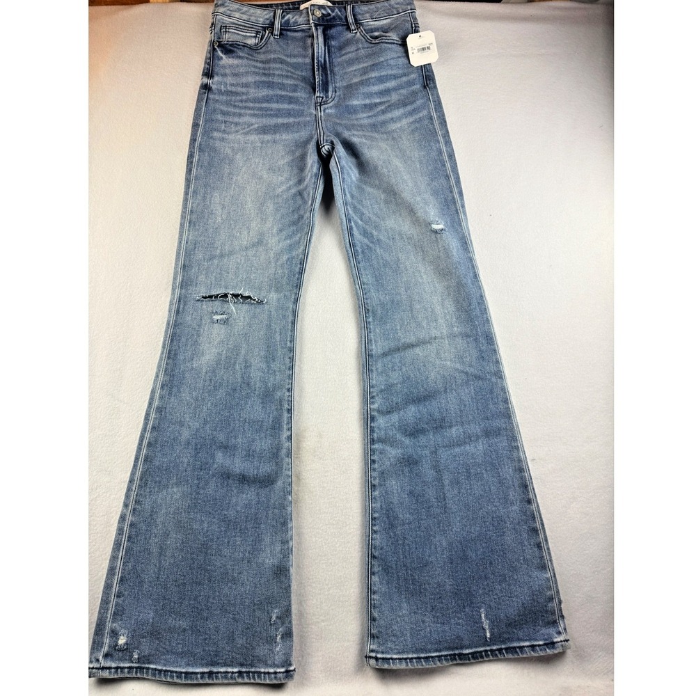 Altar'd State Women's Jeans Flare Leg Distressed Medium Wash Size 30